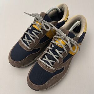 Johnnie-O Shoes Mens 10 Brown Navy Range Runner Suede Athletic Sneakers Golf